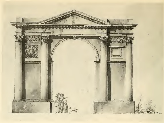 Giacomo Quarenghi,Proposed Triumphal Arch for Napoleon I at Bergamo
